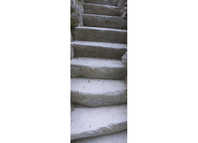 Наклейка на дверь Старая каменная лестница
